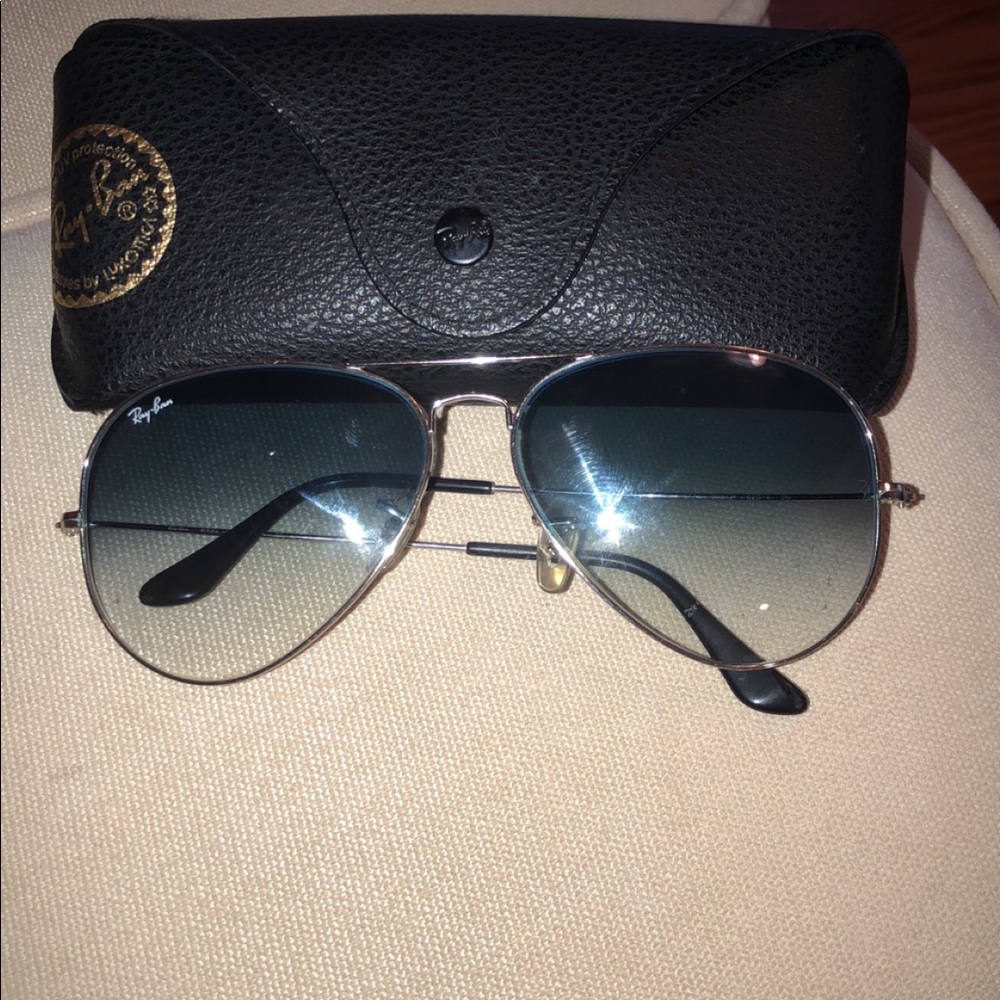 Ray Ban large aviator gradient sunglasses